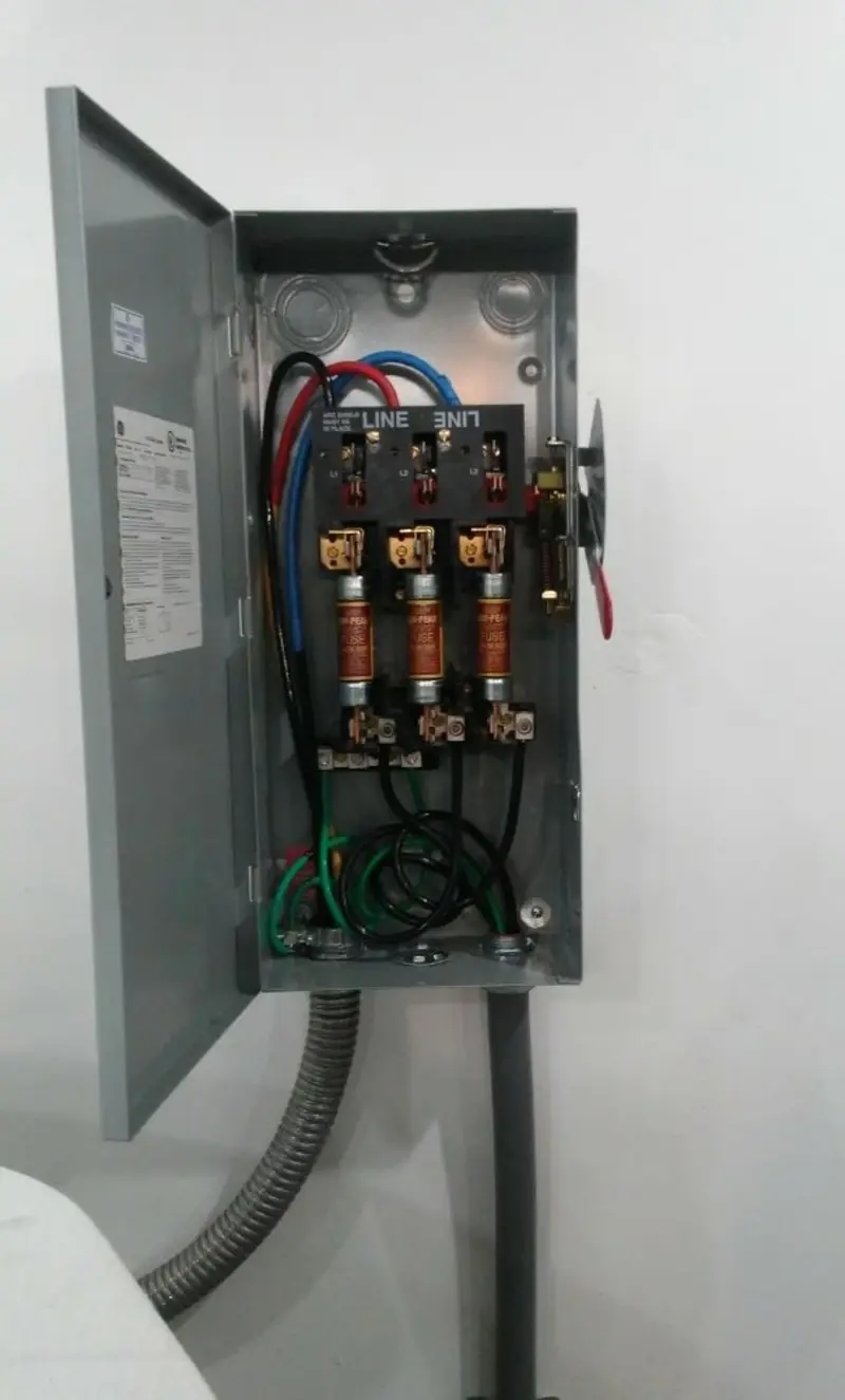 Three-phase disconnect switch installed for Electrical Wiring & Rewiring in Apison