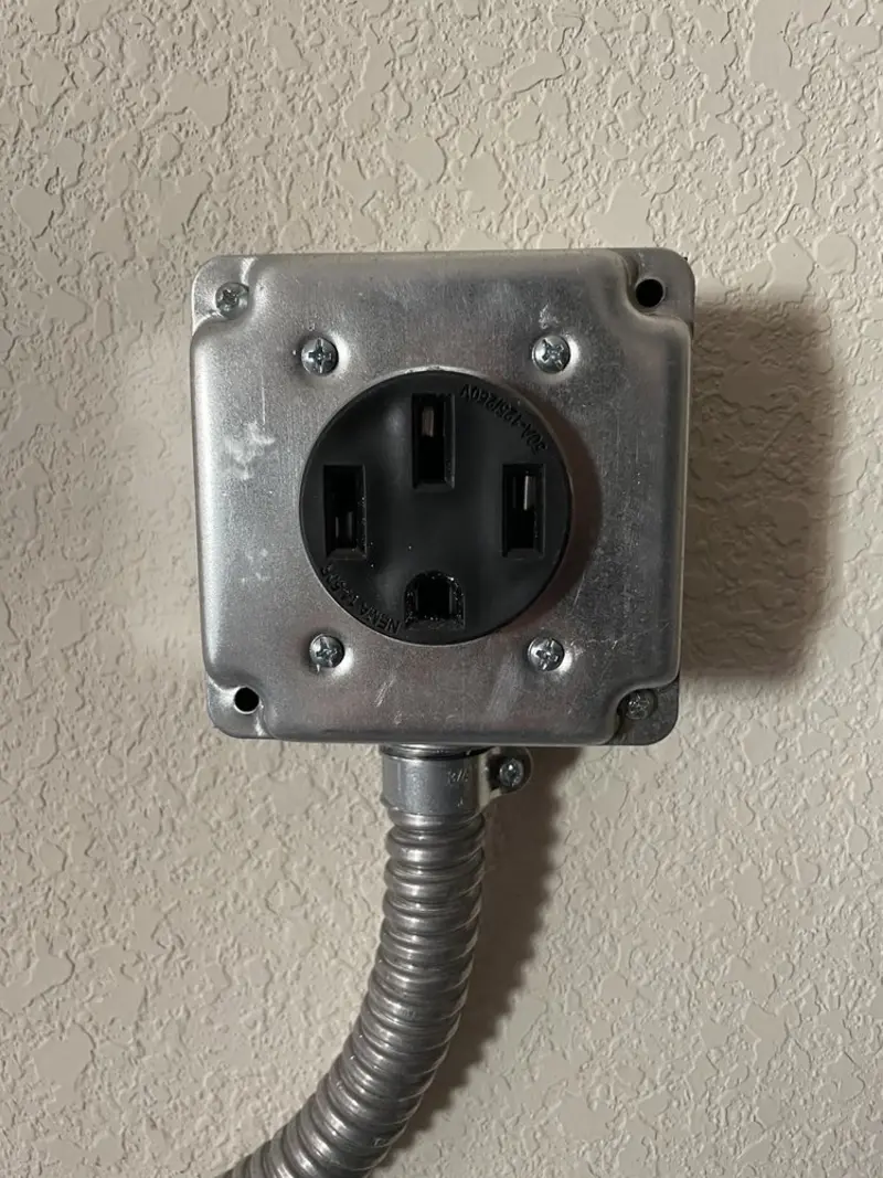 NEMA 14-50 outlet installed for Smart Home Electrical in Apison